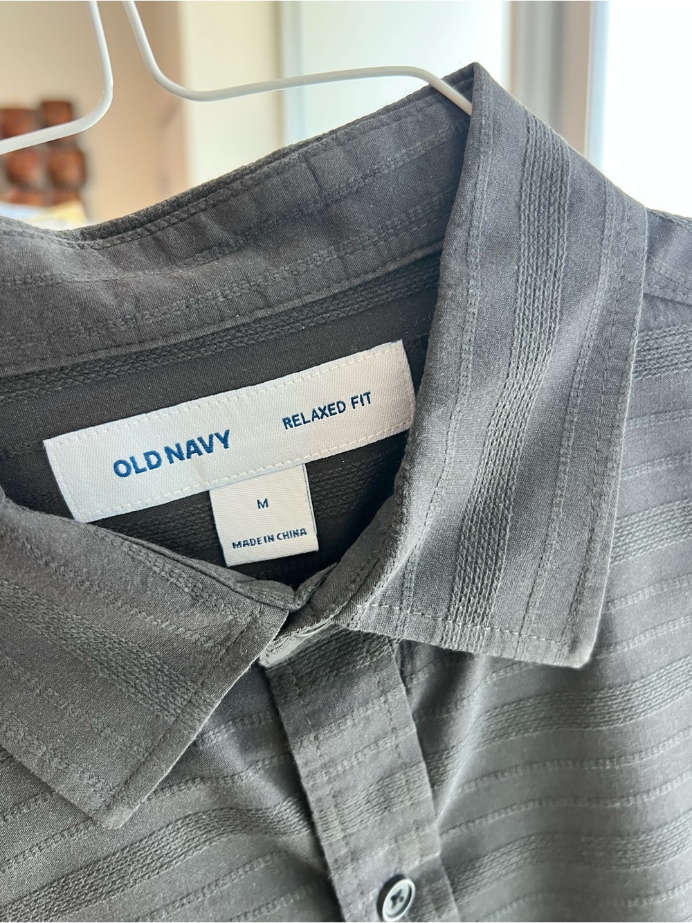 Old Navy Men’s Relaxed Button-Down Shirt in Gray